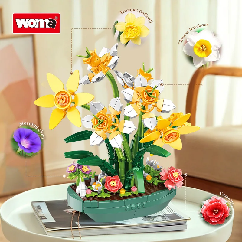 Plant Parent Yearly - Friends Simulated Daffodil Building Blocks Preserved